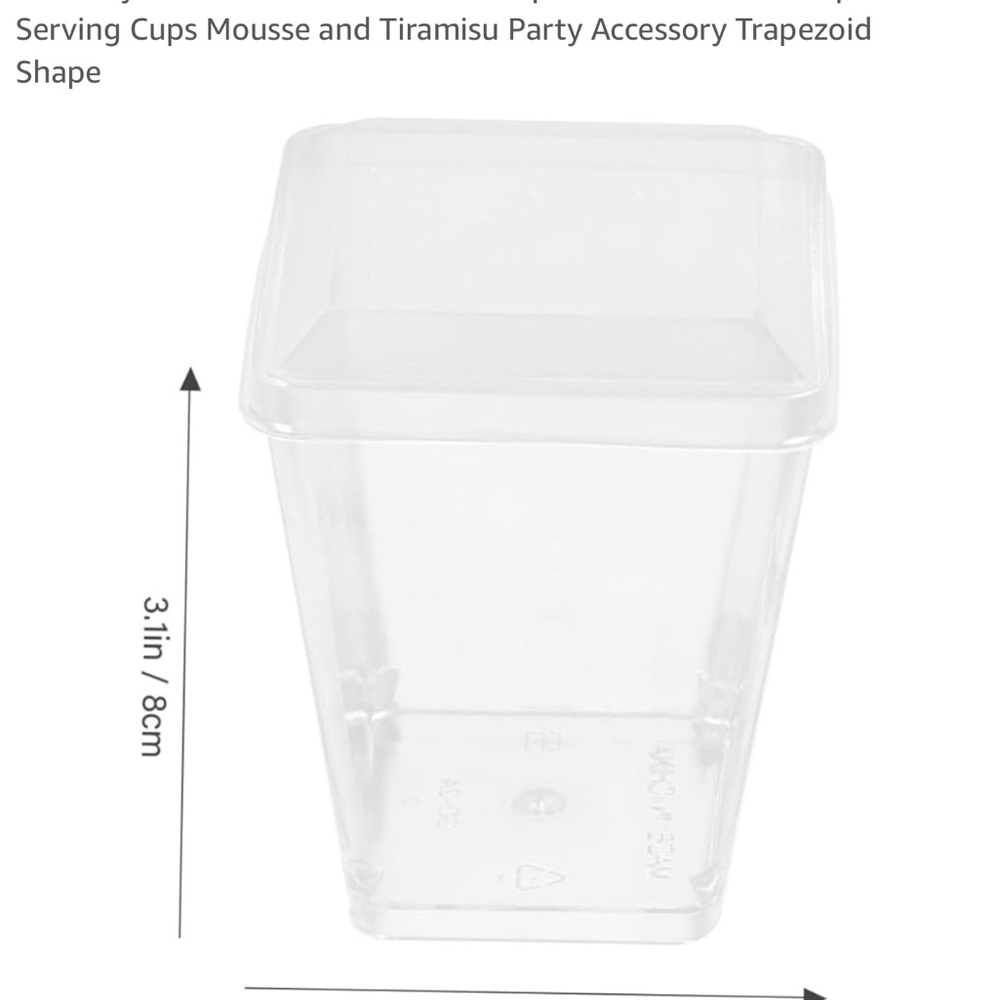 Clear Trapezoid Serving Cups